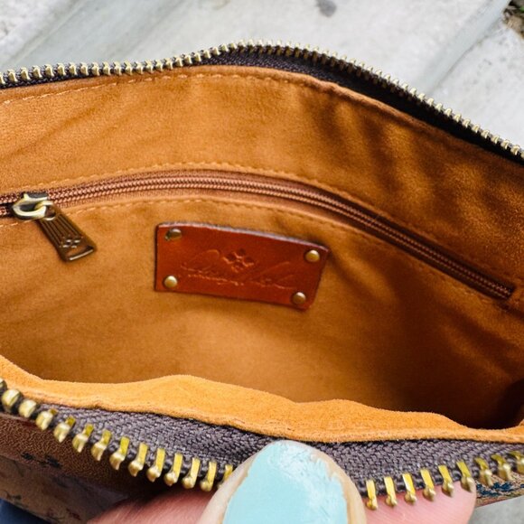 Patricia Nash Cassini Italian Leather Prairie Rose Floral Wristlet Bag - Picture 4 of 8